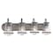 Designers Fountain Darby 30in 4-Light Weathered Iron Industrial Indoor Vanity Light with Clear Seeded Glass Shades 87004-WI - alternate 1